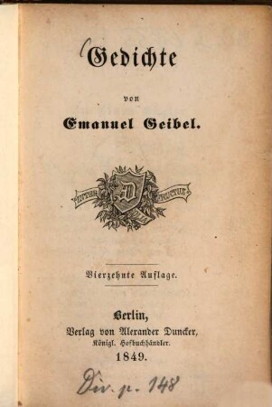 Gedichte von Emanuel Geibel