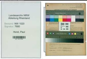 Entnazifizierung Paul ter Horst , geb. 29.07.1889 (Fabrikant)