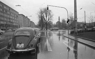 Inbetriebnahme der neuen Ampelanlage an der Kreuzung Ettlinger-, Baumeister- und Hermann-Billing-Straße.