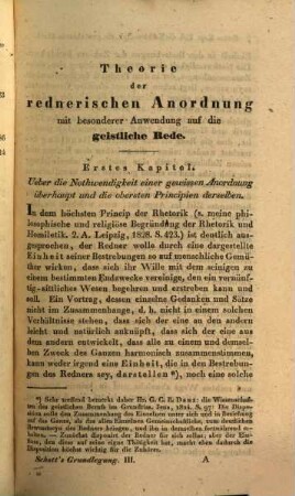 Die Theorie der Beredsamkeit : mit besonderer Anwendung auf die geistliche Beredsamkeit in ihrem ganzen Umfang dargestellt, 3,1. Die Theorie der rednerischen Anordnung : mit besonderer Hinsicht auf geistliche Reden dargestellt und an Beispielen erläutert