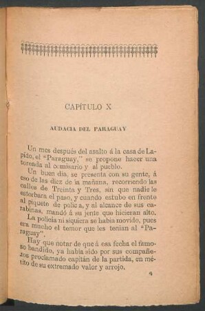 Capítulo X : Audacia del Paraguay
