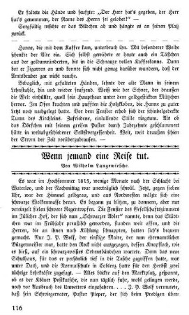 Wenn jemand eine Reise tut