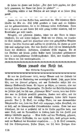 Wenn jemand eine Reise tut