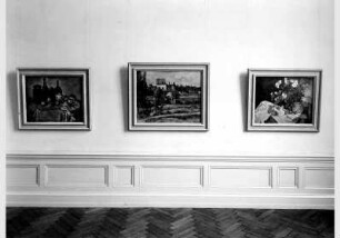 Blick in die Ausstellung "Schätze der Weltkultur von der Sowjetunion gerettet" vom 02. Nov. 1958 - 12. Apr. 1959 in der Nationalgalerie