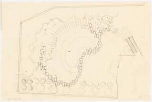 Grünflächen an der Liebfrauenschule, Köln: Gartenplan mit Plattenweg