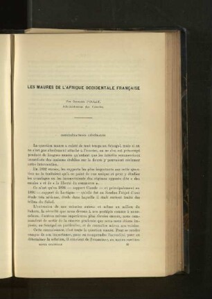Les Maures de l'Afrique occidentale francaise
