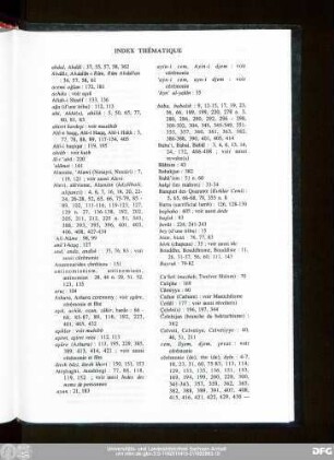 Index Thématique