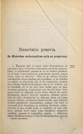 Dissertationes selectae in historiam ecclesiasticam, 1