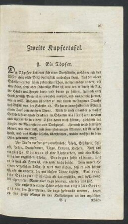 Zweite Kupfertafel.