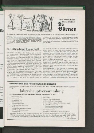 60 Jahre Nachbarschaft...