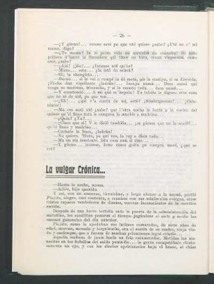 La vulgar Crónica...