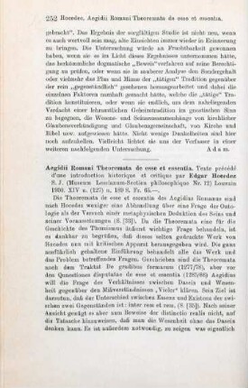 252-254 [Rezension] Aegidius Romanus, Aegidii Romani Theoremata de esse et essentia