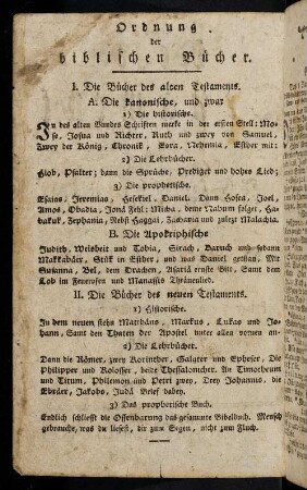 2, Ordnung der biblischen Bücher