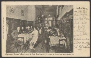 Ansichtskarte "Hampel's Restaurant & Café", Skalitzer Straße 54