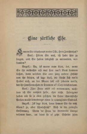 Eine zärtliche Ehe