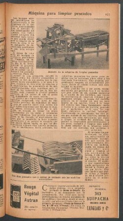 Máquina para limpiar pescados