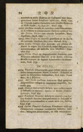 94-130, In Folio. In Octavo. In Dvodecimo. In Octavo.