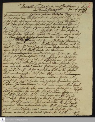 Reisetagebuch von Peter Dame.