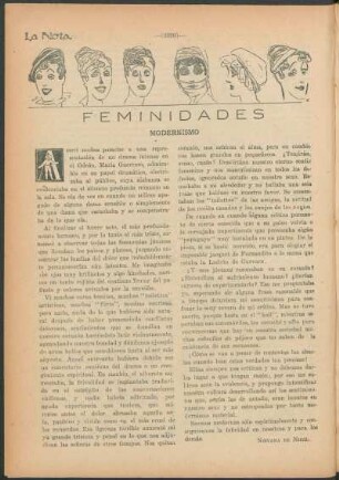 Feminidades : Modernismo