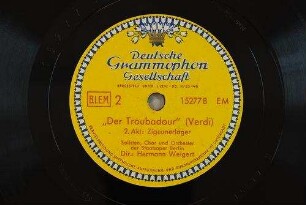 "Der Troubadour" : 2. Akt: Zigeunerlager / (Verdi)