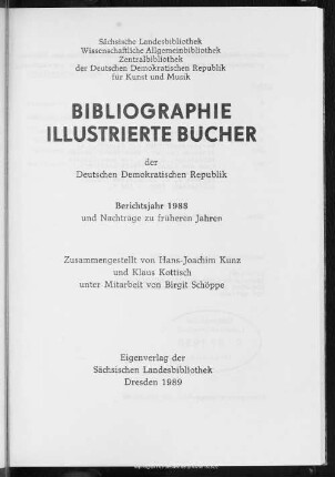 1988: Berichtsjahr 1988 und Nachträge zu früheren Jahren