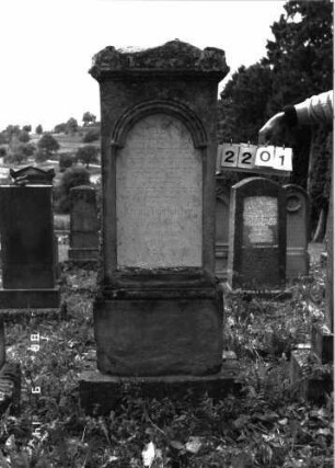 Grabstein 2201 (Index: 100097238) Maße HxBxT: 180x53x23 cm: Grabstein 2201