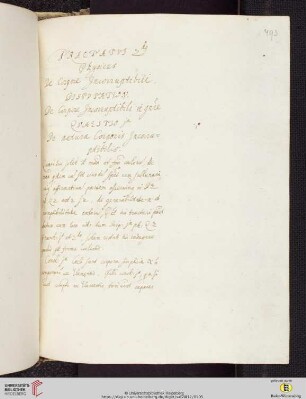 Tractatus 2dus Physicus De Corpore Jncorruptibili. Disputatio.V.