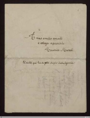 [Schlussband/Texte aus dem Nachlass] - [Sammelhandschrift] - StGA-George I,1811 : Widmungshandschrift; [SW XVIII: H3(Gedichte in fremden Sprachen), NLB]