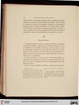 III. Époque héroïque