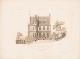 Wohnhaus des Herrn Winzer, Bielefeld: Vorderansicht (aus: Architektonisches Skizzenbuch, H. 128/5, 1874)