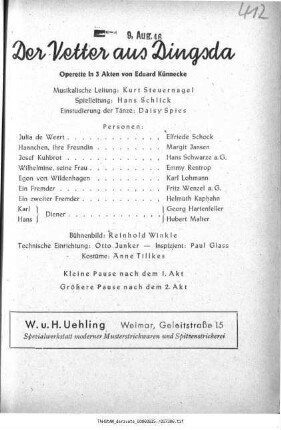 Der Vetter aus Dingsda
