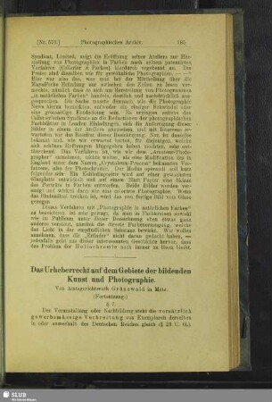 Das Urheberrecht auf dem Gebiete der bildenden Kunst und Photographie