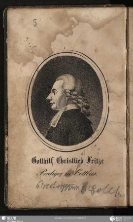 Gotthilf Christlieb Fritze Prediger in Cottbus