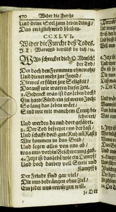 Wider die Furcht deß Todes.
