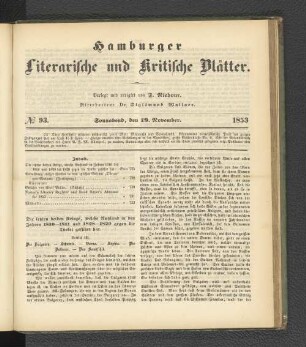 No. 93. 19. November 1853