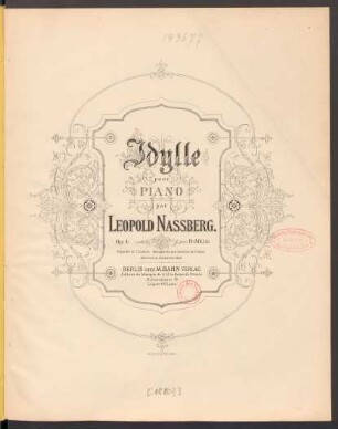Idylle : pour piano : op. 4