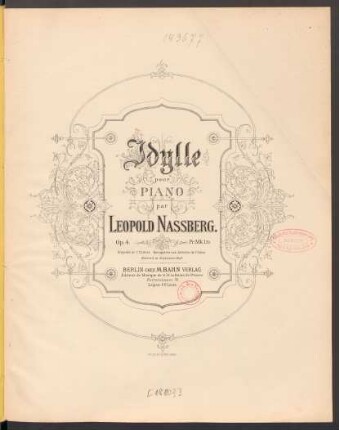 Idylle : pour piano : op. 4