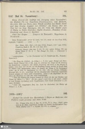 181. 1147, Mai 16. Naumburg