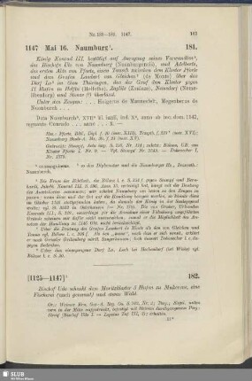 181. 1147, Mai 16. Naumburg