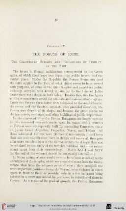 Chapter IV: The forums of Rome