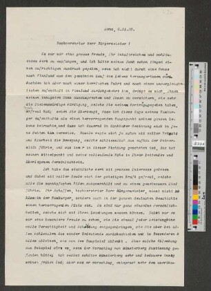 Brief an Werner von Melle