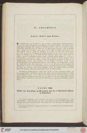 IV. Aeltere Säulen und Pfeiler