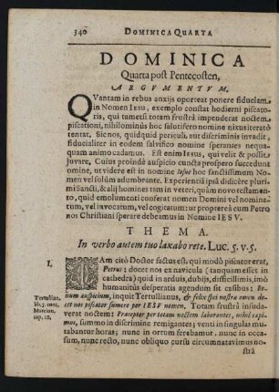 Dominica Quarta post Pentecosten.