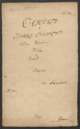 Konzerte; cemb, strings; F-Dur