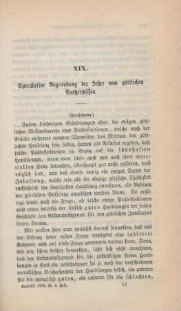 257-276 Speculative Begründung der Lehre vom göttlichen Vorherwissen : Fortsetzung