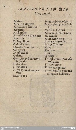 AUTHORES IN HIS libris citati.