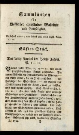 Eilftes Stück