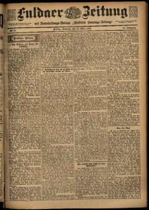 Dritte Ausgabe vom Samstag, den 18. März 1899.