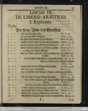 Locus IX. De Libero Arbitrio