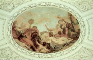 Dresden, Wand- und Deckenmalerei : Pan ? Deckenmalerei. Dresden, Palais im Großen Garten ?